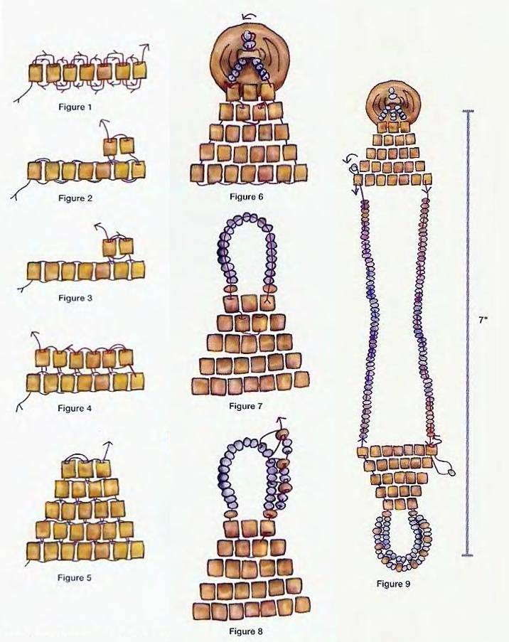 Как плести браслеты из бисера: схемы плетения для начинающих