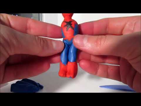 Человек-паук из пластилина: как сделать, пошаговые фото