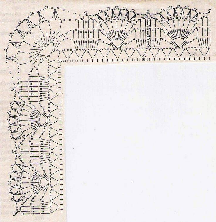Скатерть обвязать крючком схемы