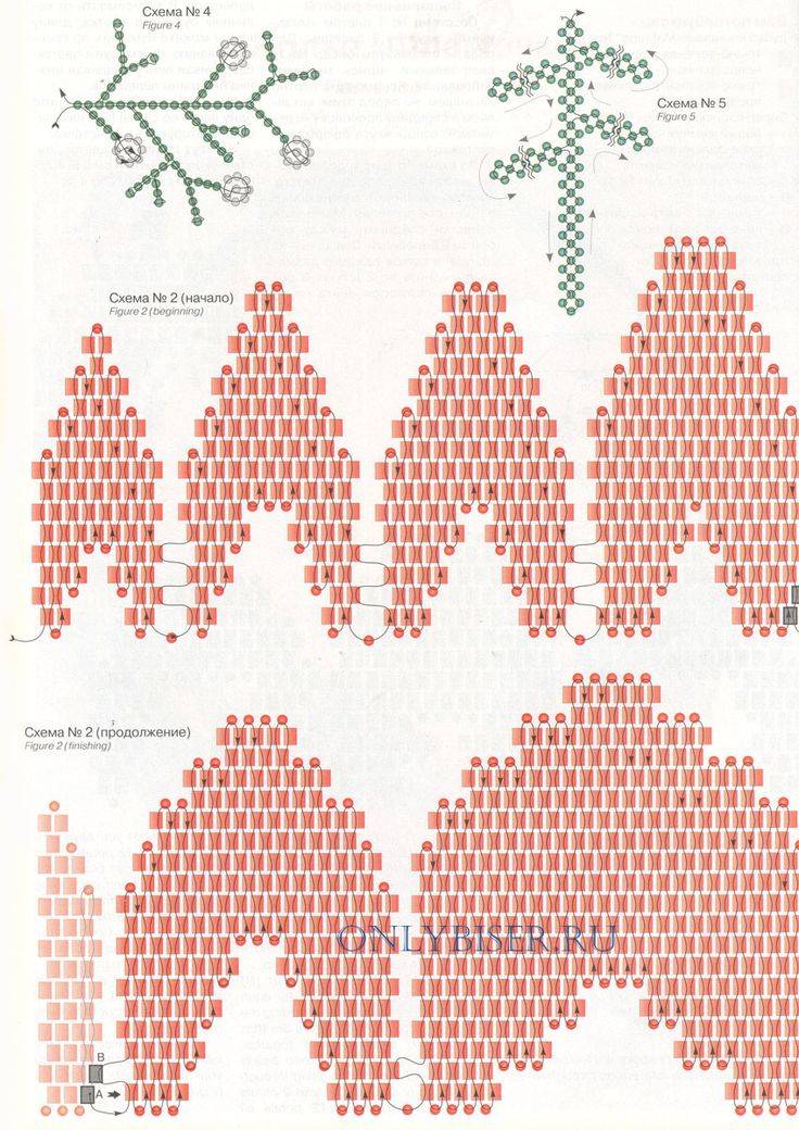 Лепестки из бисера схемы