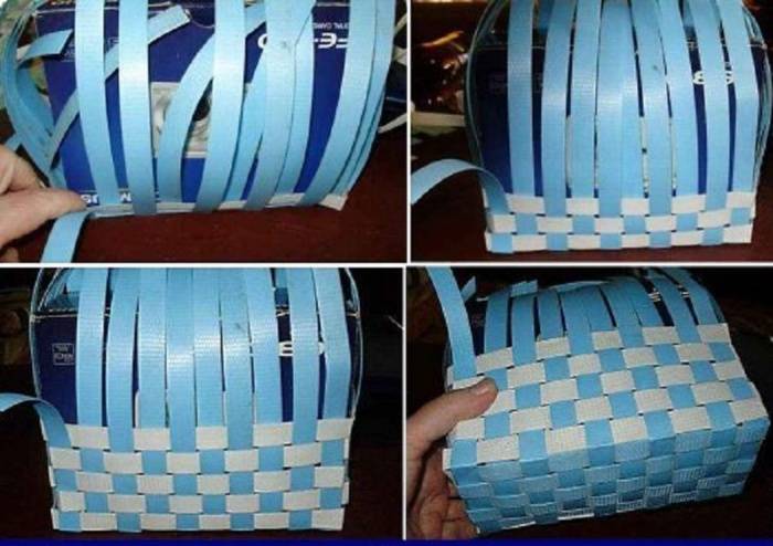 Плетение корзин из пластиковых бутылок: мастер-класс
