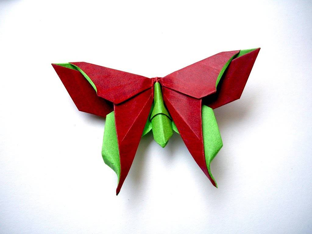 Бабочка оригами: модульное оригами из ткани и денег