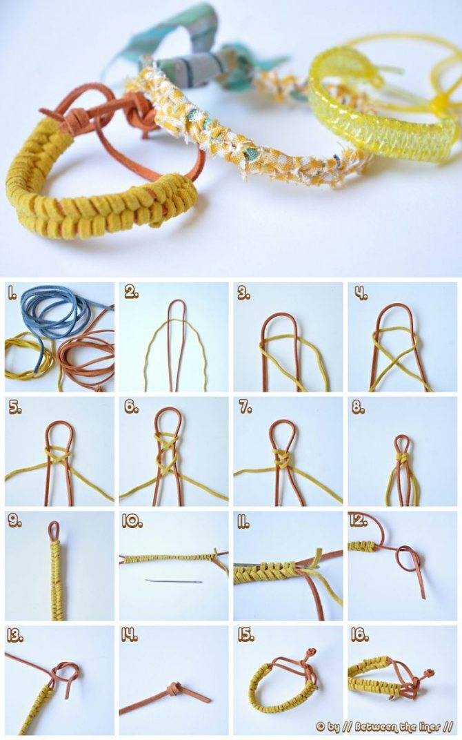 Плетение браслетов из шнурков для начинающих рукодельниц, своими руками в домашних условиях с подробным описанием и пошаговым мастер — классом