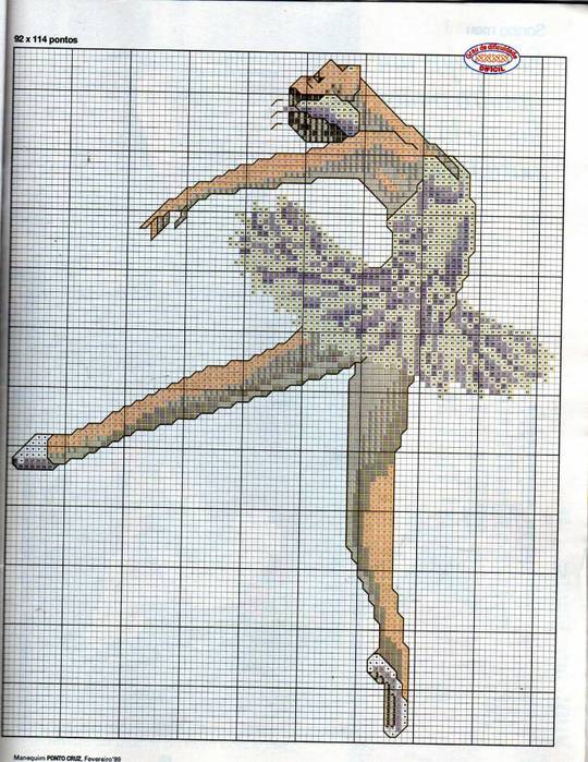 Урок по вышивке балерин крестиком, подборка схем и видео.